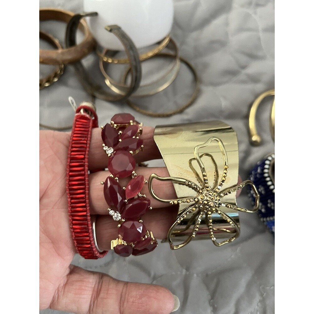 Lot of costume jewelry necklaces, Bracelets Earrings, Bangles #2